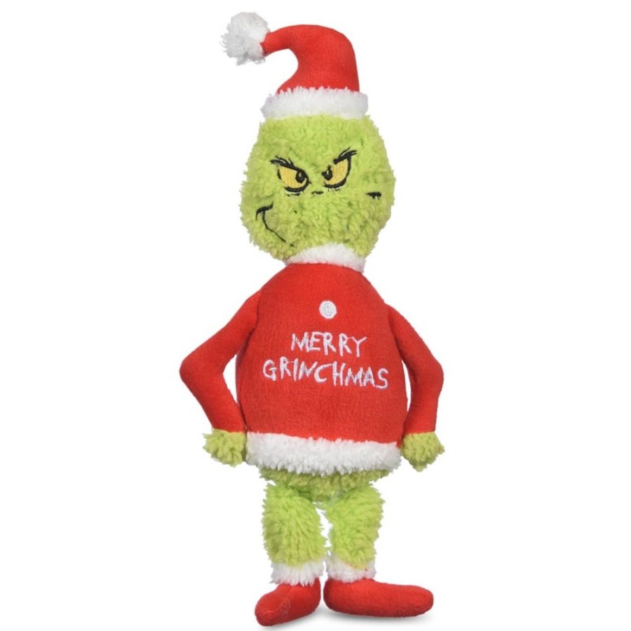 Toys & Playthings Dr. Seuss | Dr. Seuss: Holiday Merry Grinchmas Grinch Plush Squeaker Toy