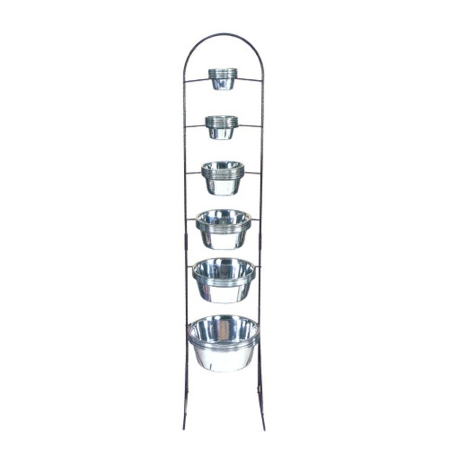 Retail Solutions QT Dog | All Steel Display Rack With 72 Standard Stainless Steel Feeding Bowls