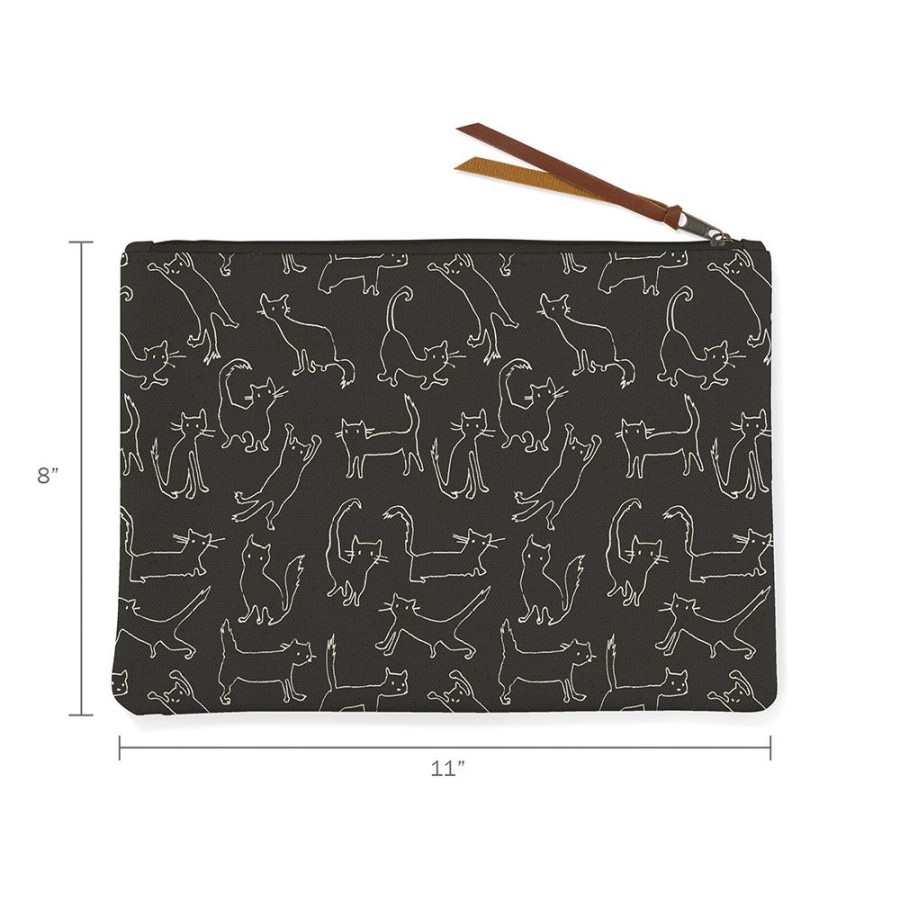 Stuff For Humans PetShop by Fringe Studio | Funny Cat Black Canvas Pouch