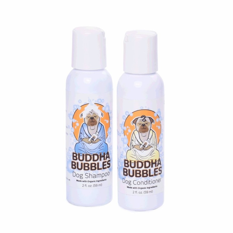 Grooming & Shampoos Barking Buddha | Buddha Bubbles 2 Oz. Travel Set Shampoo & Conditioner