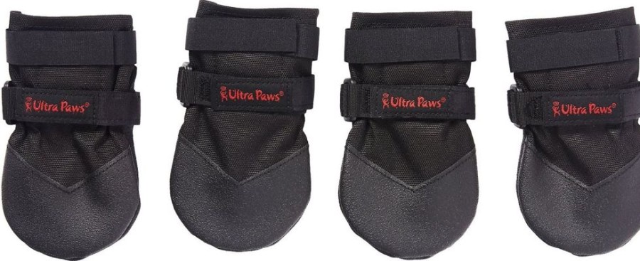 Pet Apparel Ultra Paws | Ultra Paws® Black Rugged Dog Boots 4 Count