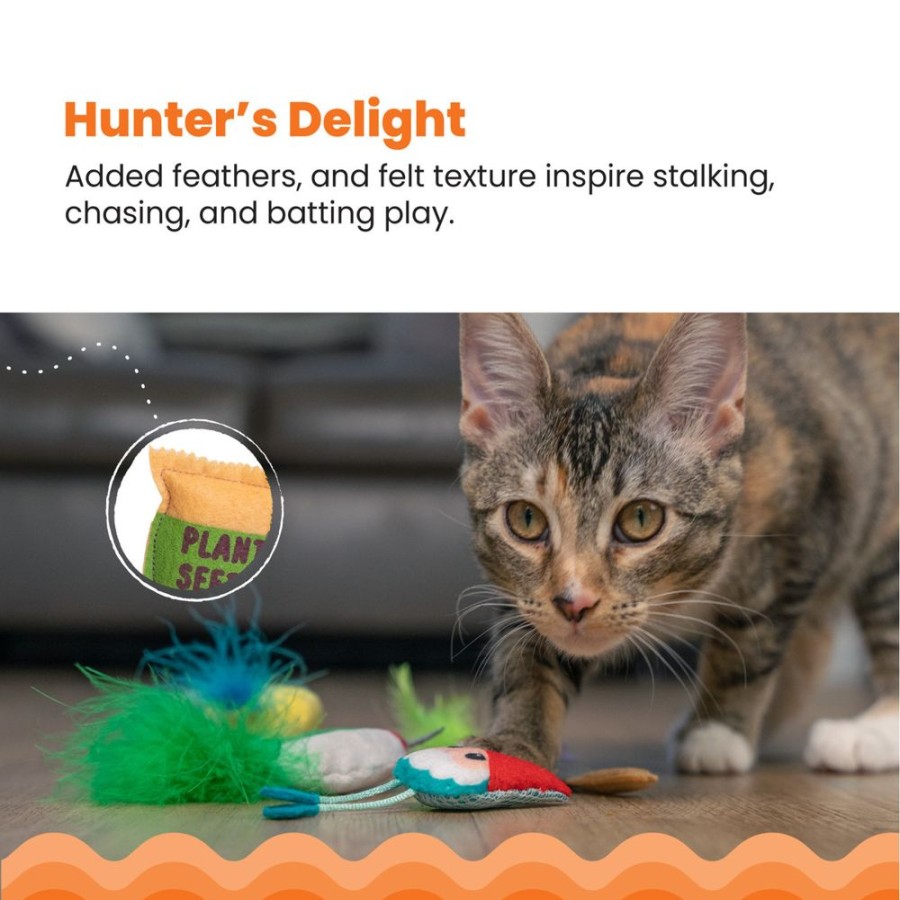 For Cats & Other Critters Catstages | Catstages Garden Fur-Ends Cat Toys 6 Pk