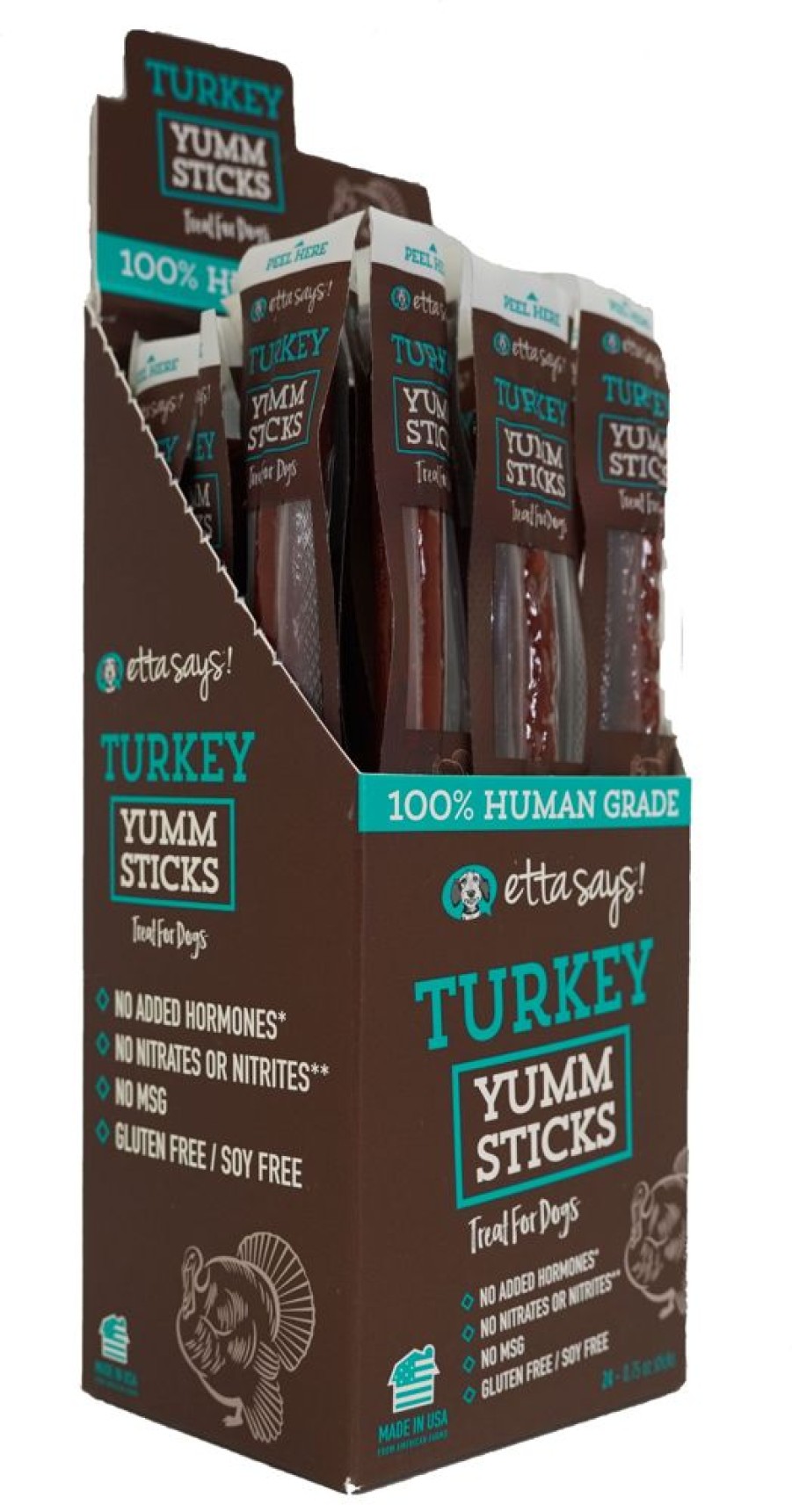 Treats Etta Says!® | Etta Says Turkey Yumm Sticks - 24 Per Display Box