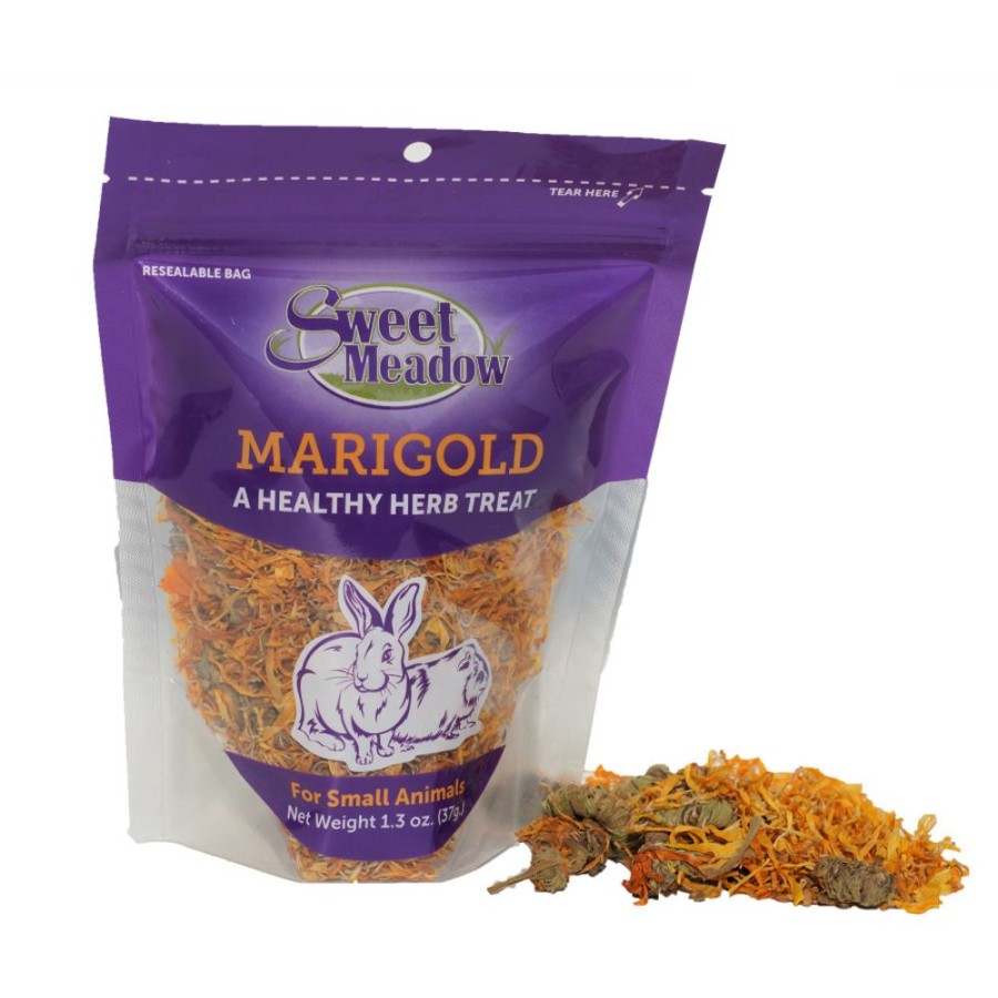 For Cats & Other Critters Sweet Meadow | Sweet Meadow Farm Marigold Healthy Herb Small Animal Treat 1Ea/1.3 Oz