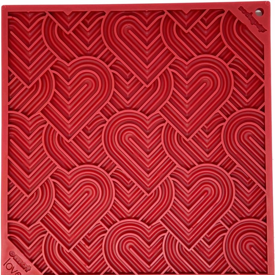 Bowls & Feeding Supplies SodaPup | Heart Design " Love" Emat Enrichment Lick Mat