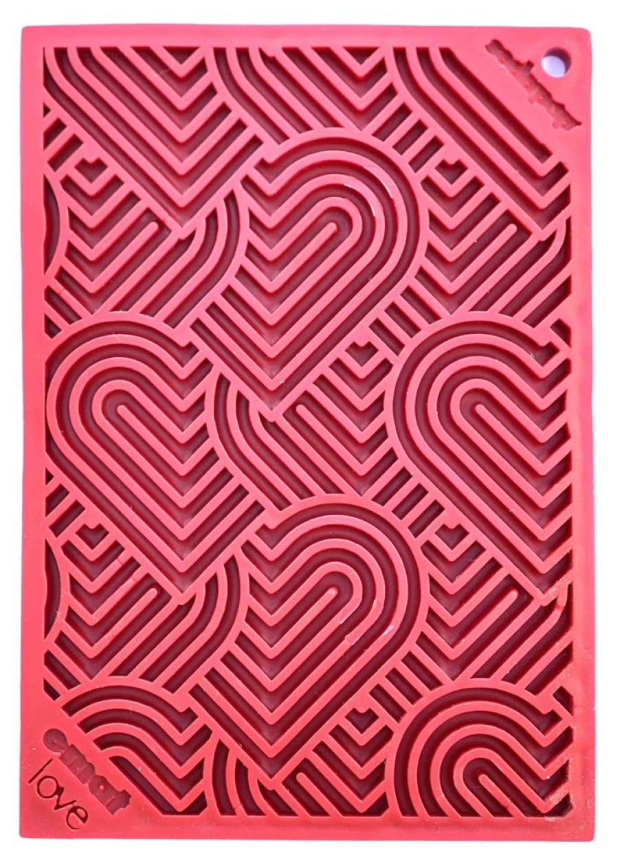 Bowls & Feeding Supplies SodaPup | Heart Design " Love" Emat Enrichment Lick Mat