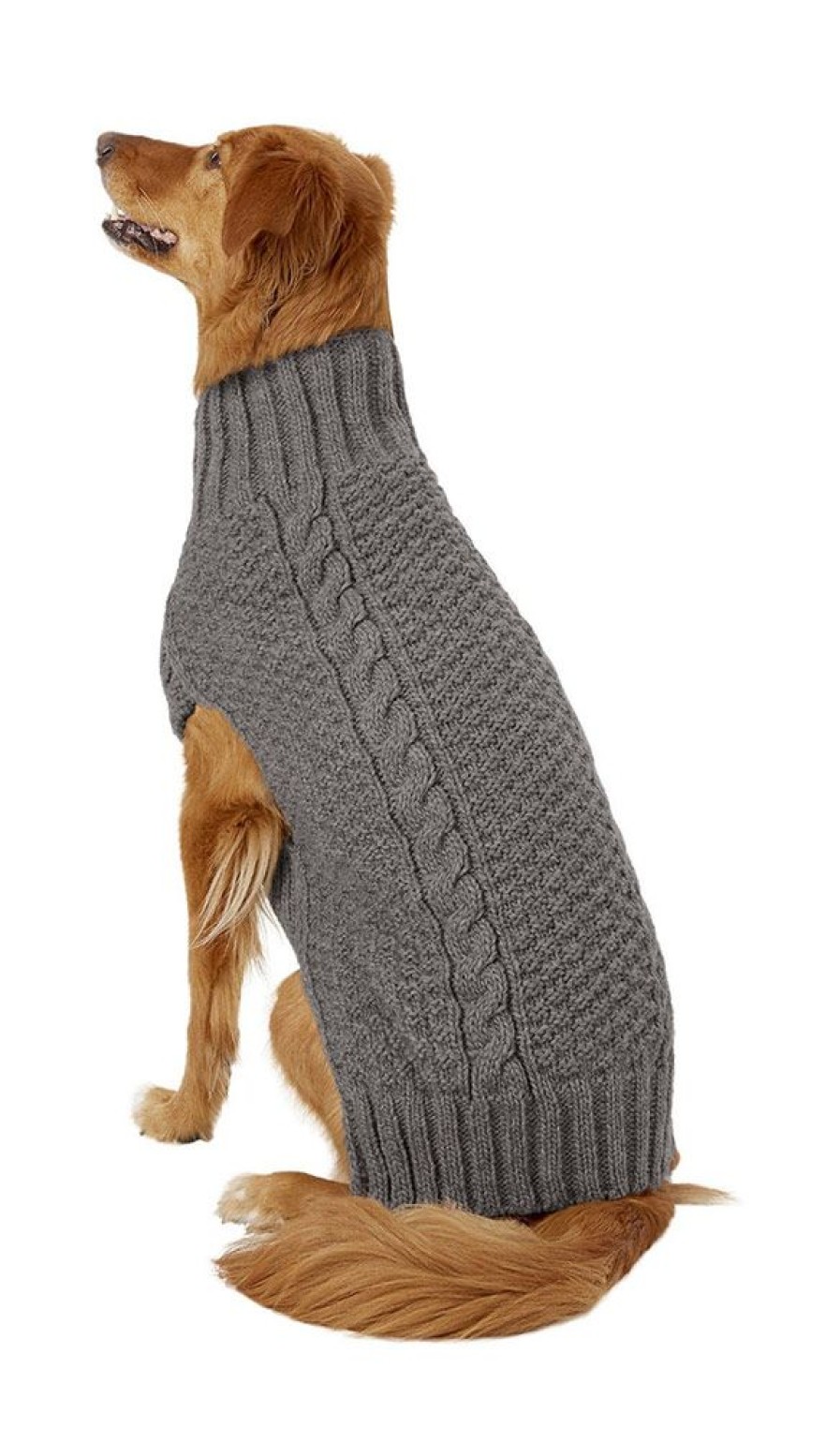 Pet Apparel (Continued) Chilly Dog | Cable Knit Sweater - Grey