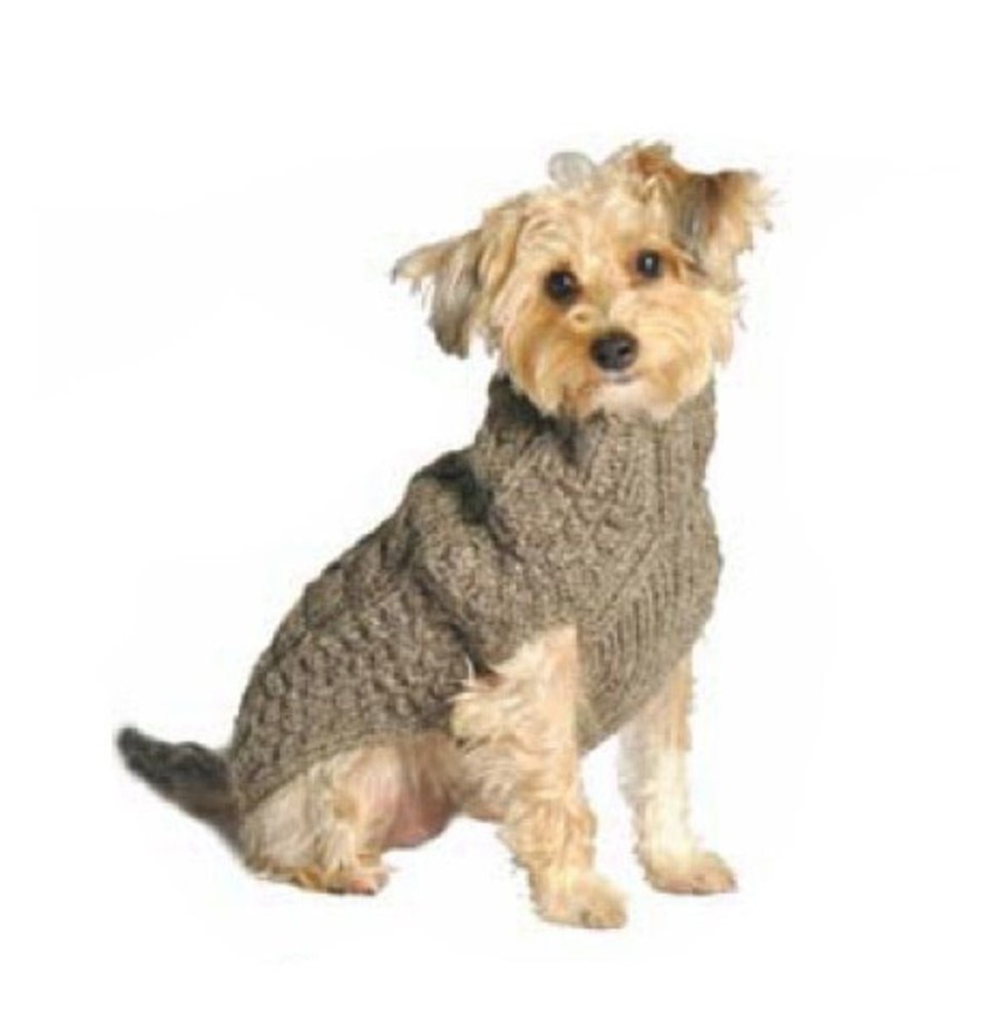 Pet Apparel (Continued) Chilly Dog | Cable Knit Sweater - Grey