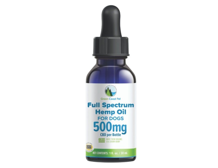 Health & Safety Green Coast Pet | 500 Mg Full-Spectrum Hemp Oil Dropper For Dogs