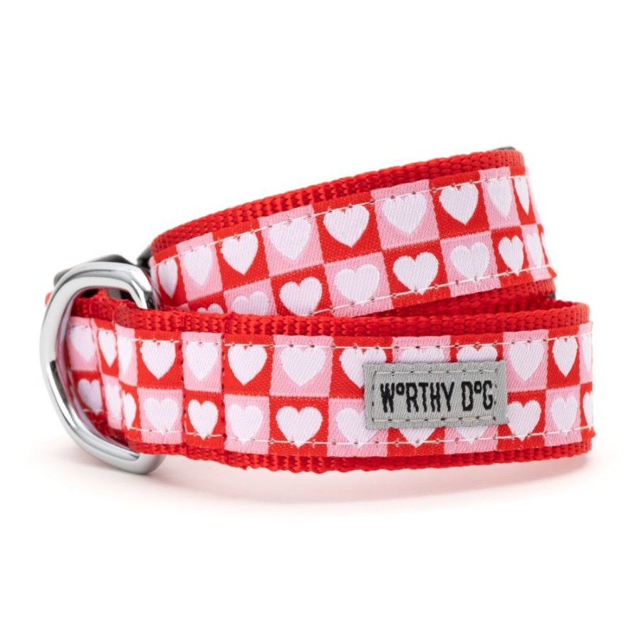 Collars, Leads & Accessories The Worthy Dog | Colorblock Hearts Collar & Lead Collection