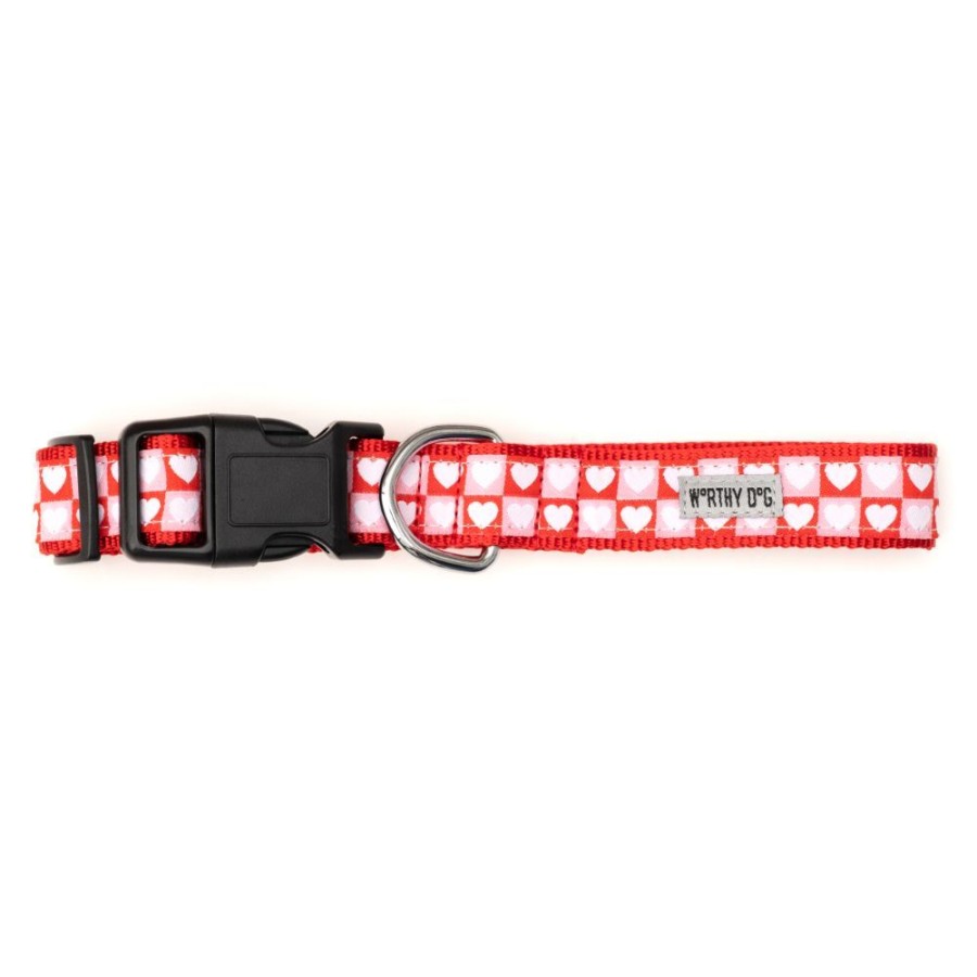 Collars, Leads & Accessories The Worthy Dog | Colorblock Hearts Collar & Lead Collection