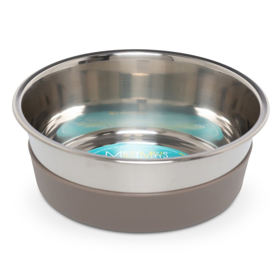 Bowls & Feeding Supplies Messy Mutts™ | Messy Mutts Heavy Stainless Bowl W/Removable Silicone Base Large