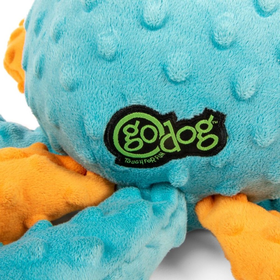 Toys & Playthings GoDog™ | Godog Crazy Tugs Octopus Squeaky Plush Dog Toy Large