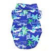 Pet Apparel (Continued) Doggie Design, Inc. | Hawaiian Camp Shirt - Ocean Blue And Palms