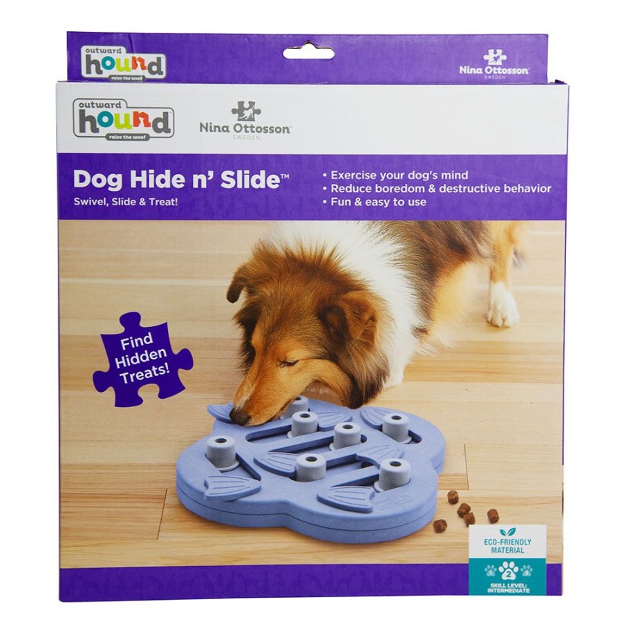 Toys & Playthings Nina Ottosson™ | Nina Ottosson Dog Hide N' Slide Interactive Treat Puzzle Dog Toy - Purple