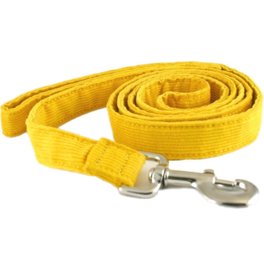 Collars, Leads & Accessories Good Dog Company | Hemp Corduroy Collar, Leashes, And Harnesses Marigold