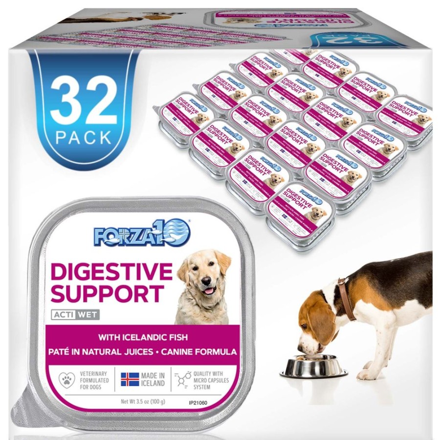 Pet Food Forza10 | Actiwet Intestinal Support, Icelandic Fish Recipe Dog Food, Case Of 32 - 3.5 Oz. Containers