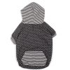 Pet Apparel (Continued) The Worthy Dog | Dot/Stripe Hoodie Gray