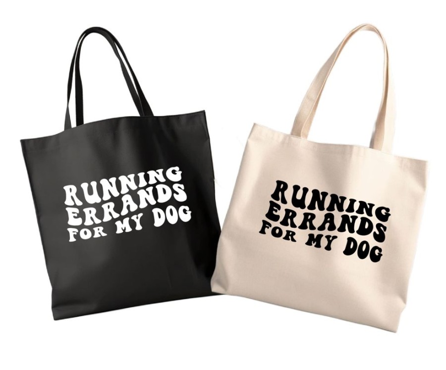 Stuff For Humans Paisley Paw Designs | Tote Bag | Canvas Tote | Lightweight 6 Oz Canvas | Running Errands For My Dog