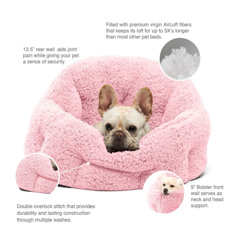 Beds, Crates, Etc. Best Friends By Sheri | Deep Dish Sherpa Cuddler Cat And Dog Bed, Pink