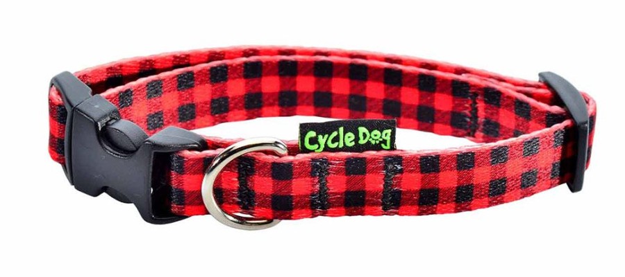 Collars, Leads & Accessories Cycle Dog | Ecoweave Red Plaid Collection