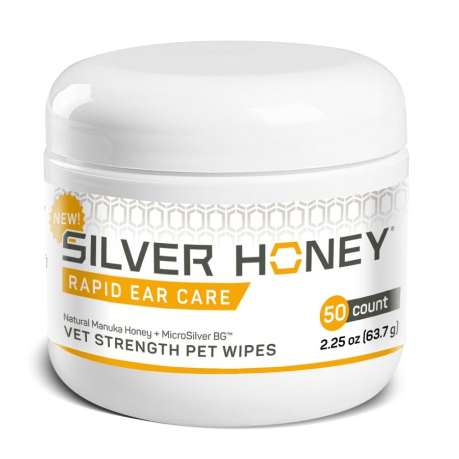 Grooming & Shampoos Absorbine Pet | Absorbine Pet - Silver Honey Rapid Ear Care Vet Strength Pet Wipes, 50Ct, Manuka Honey & Microsilver Bg