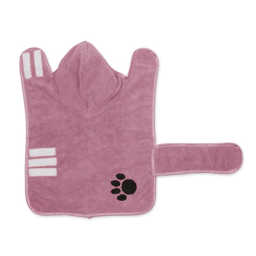 Pet Apparel Bone Dry Pet | Rose Embroidered Paw Pet Robe