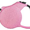 Collars, Leads & Accessories Parisian Pet® | Light Pink Crystal Retractable Leash