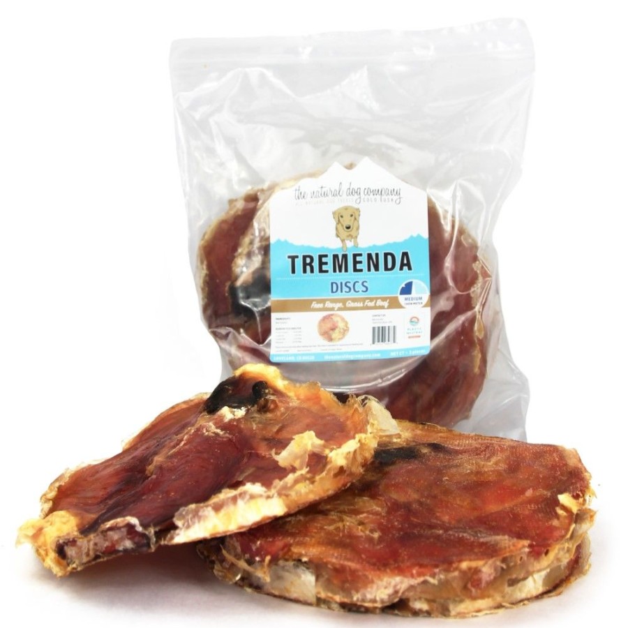 Treats Tuesday's Natural Dog Company | Tremenda Disc Chews - 3 Pack (Retail Ready Resealable Bag)