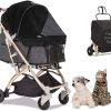 Totes & Carriers HPZ™ Pet Rover | Hpz Pet Rover Lite Travel Stroller - Black