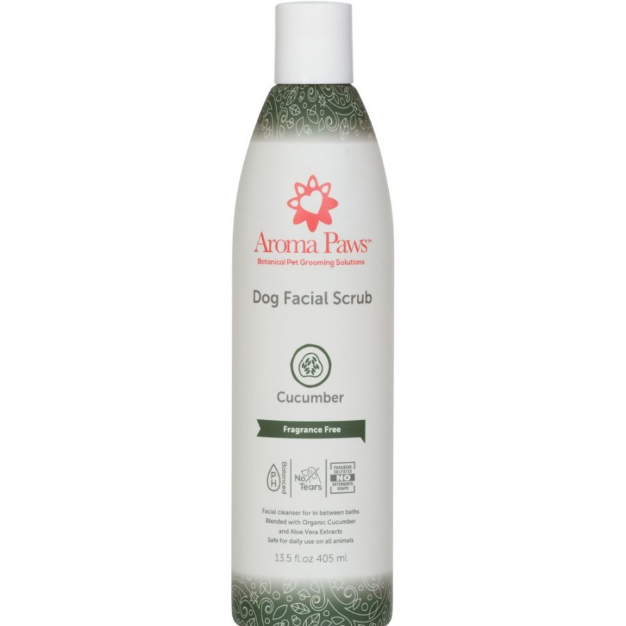 Grooming & Shampoos Aroma Paws | Organic Cucumber & Aloe Facial Scrub (13.5 Oz) Case Of 6