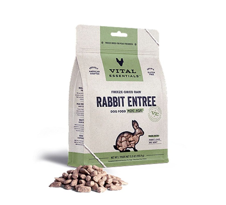 Pet Food Vital Essentials | Vital Essentials Dog Freeze-Dried Mini Nibs Rabbit 5.5Oz.