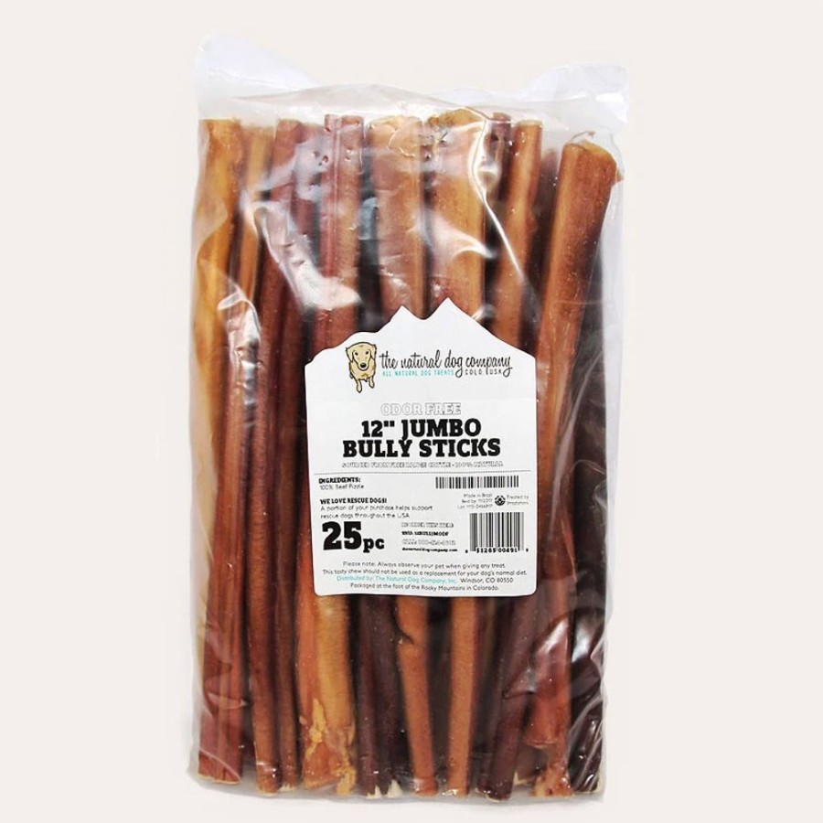 Treats Tuesday's Natural Dog Company | 12" Odor Free Jumbo Bully Sticks