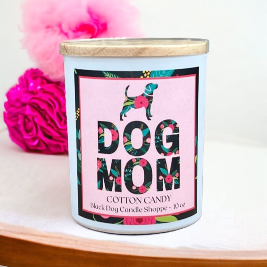 For The Home Black Dog Candle Shoppe | Dog Mom Cotton Candy Candle