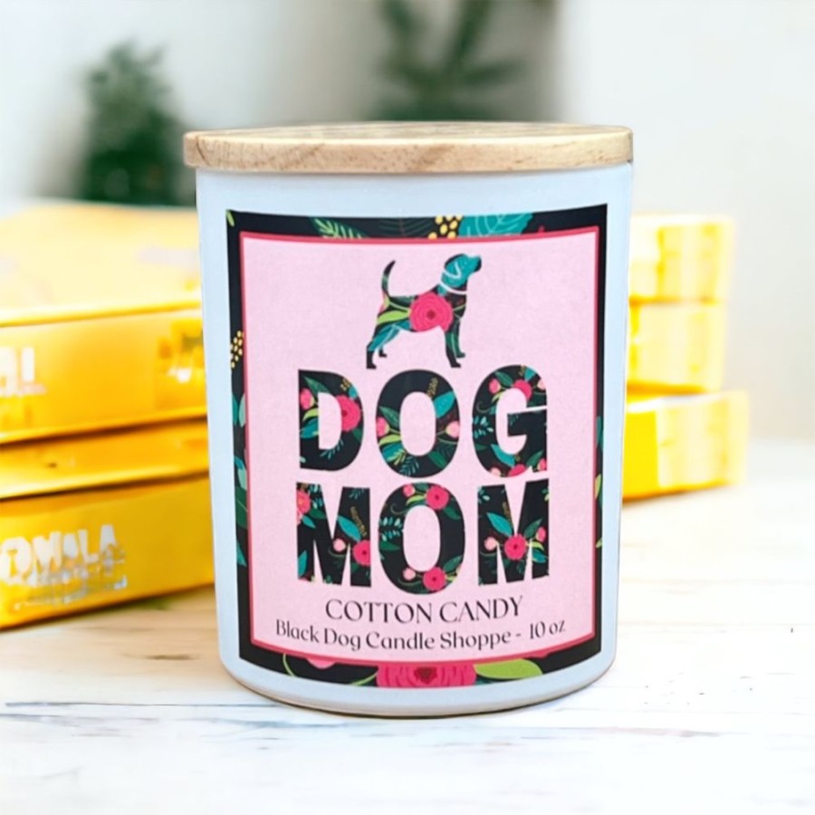 For The Home Black Dog Candle Shoppe | Dog Mom Cotton Candy Candle