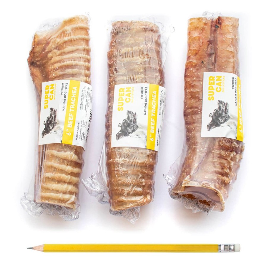 Treats SuperCan Bullysticks | 6" Beef Trachea