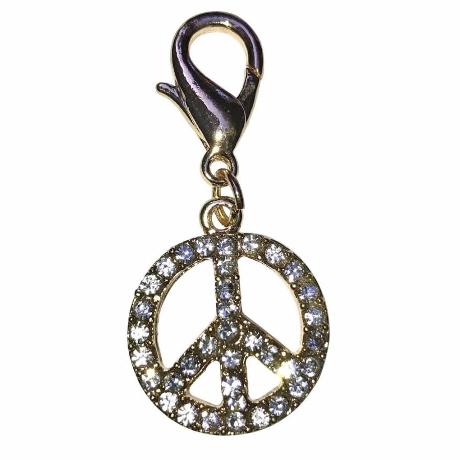 Collars, Leads & Accessories Dog Squad | Peace Sign Dog Collar Charm