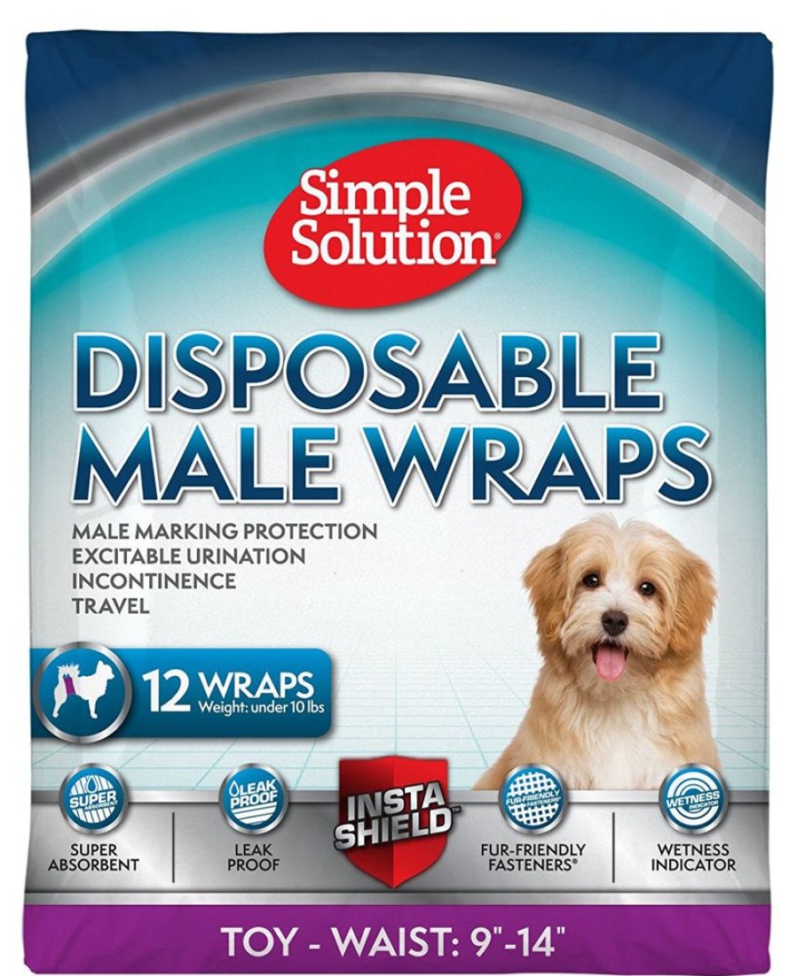 Pet Apparel (Continued) Simple Solution® | Simple Solution Disposable Male Dog Diaper Belly Band / Male Wrap