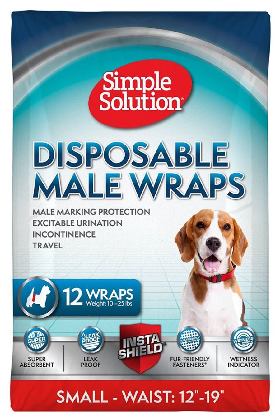 Pet Apparel (Continued) Simple Solution® | Simple Solution Disposable Male Dog Diaper Belly Band / Male Wrap