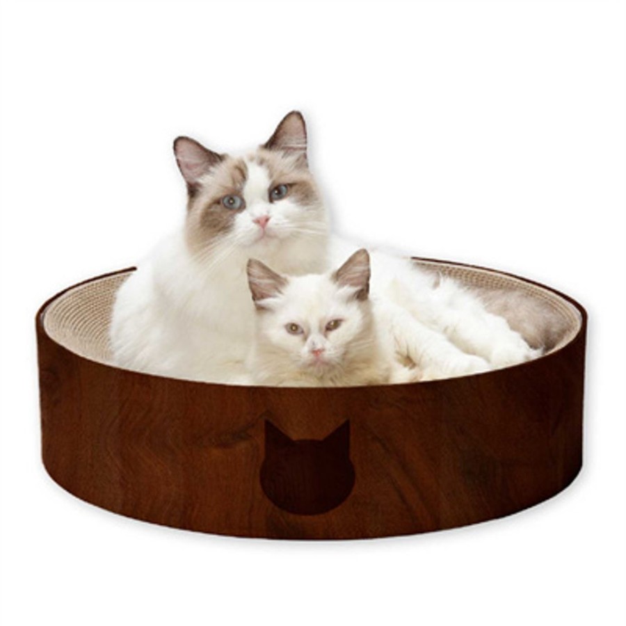 For Cats & Other Critters Necoichi | Cozy Cat Scratcher Bowl Xl (Dark Cherry)