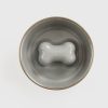 Bowls & Feeding Supplies Jax & Bones | Jax & Bones Bone Slow Feeder Bowl Grey Medium