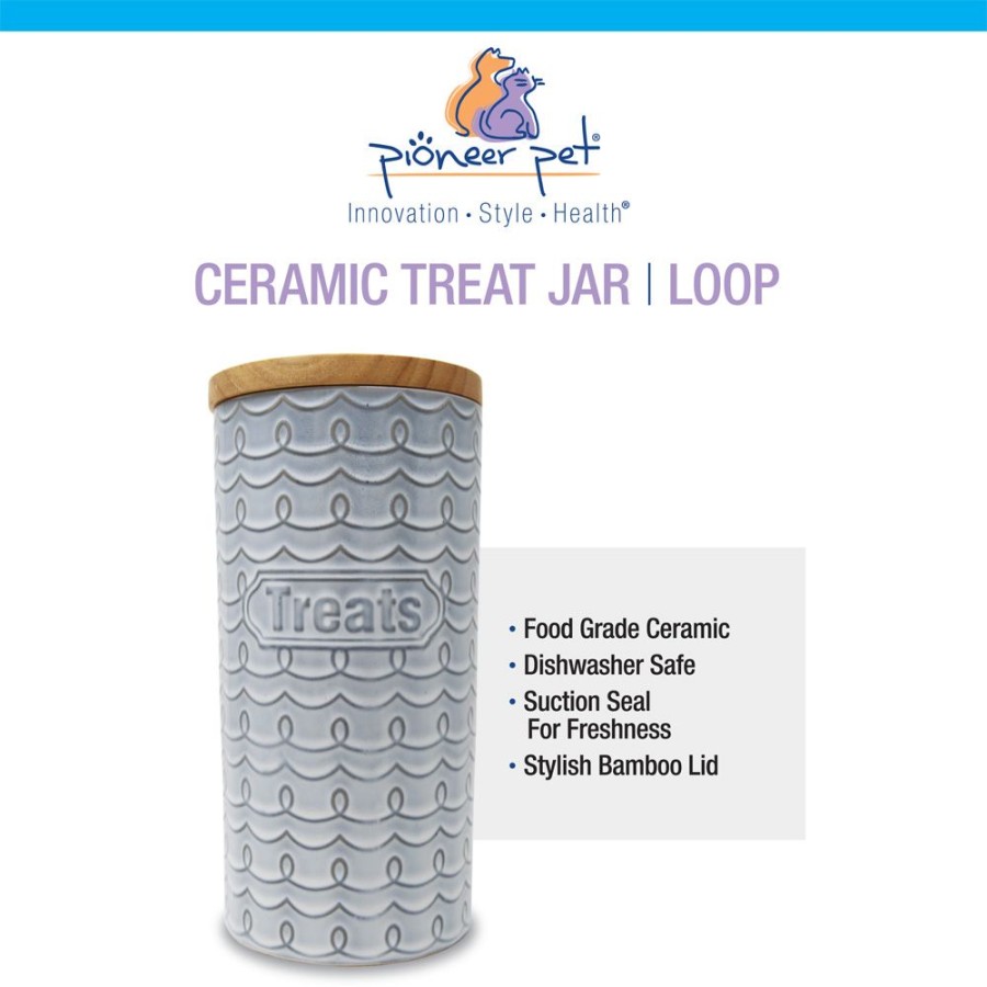 Bowls & Feeding Supplies SmartCat® | Loop Design Ceramic Treat Jars