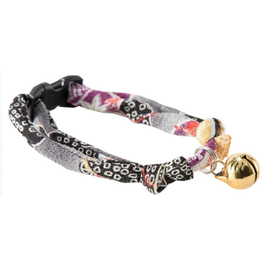 For Cats & Other Critters Necoichi | Chirimen Hanabi Fireworks Cat Collar (Gray)