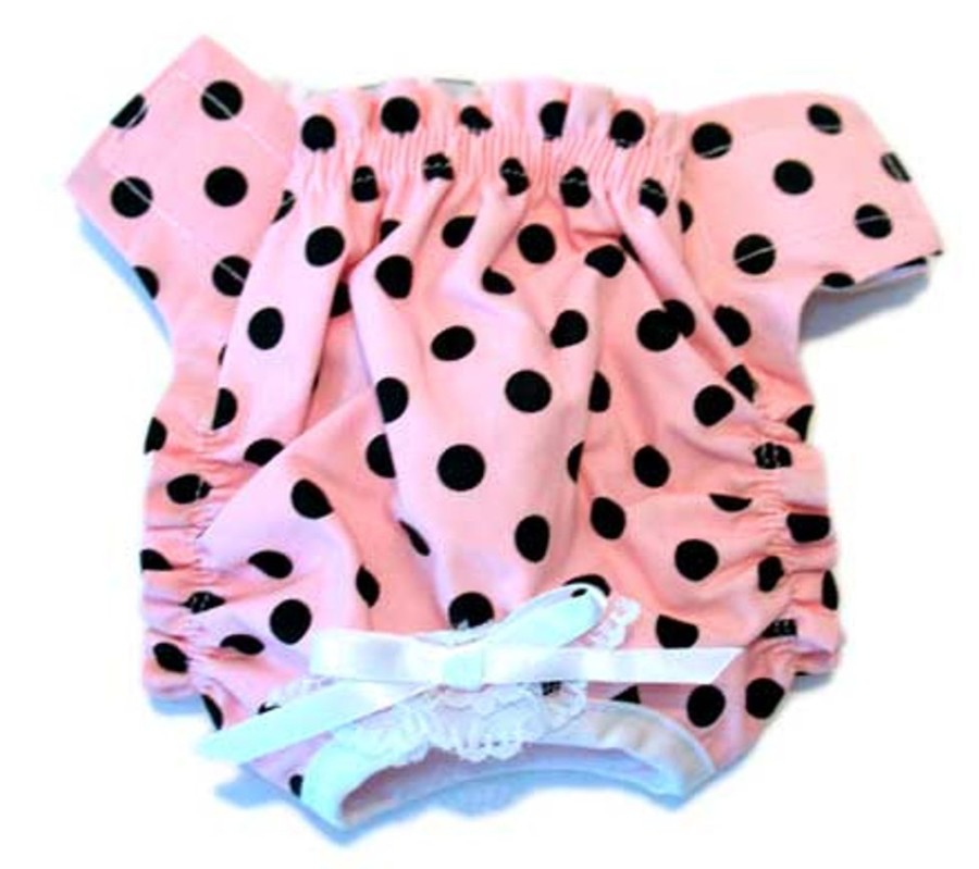 Pet Apparel (Continued) Doggie Design, Inc. | Pink & Black Polka Dot Panties