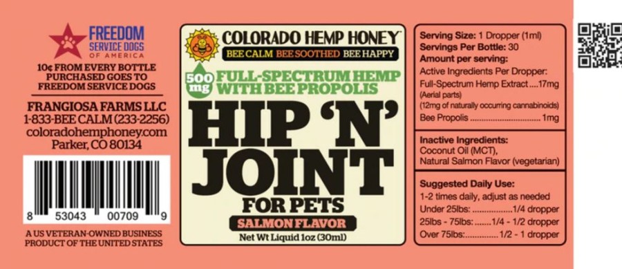 Health & Safety Colorado Hemp Honey | Hip N Joint Tincture Cbd Propolis Tincture