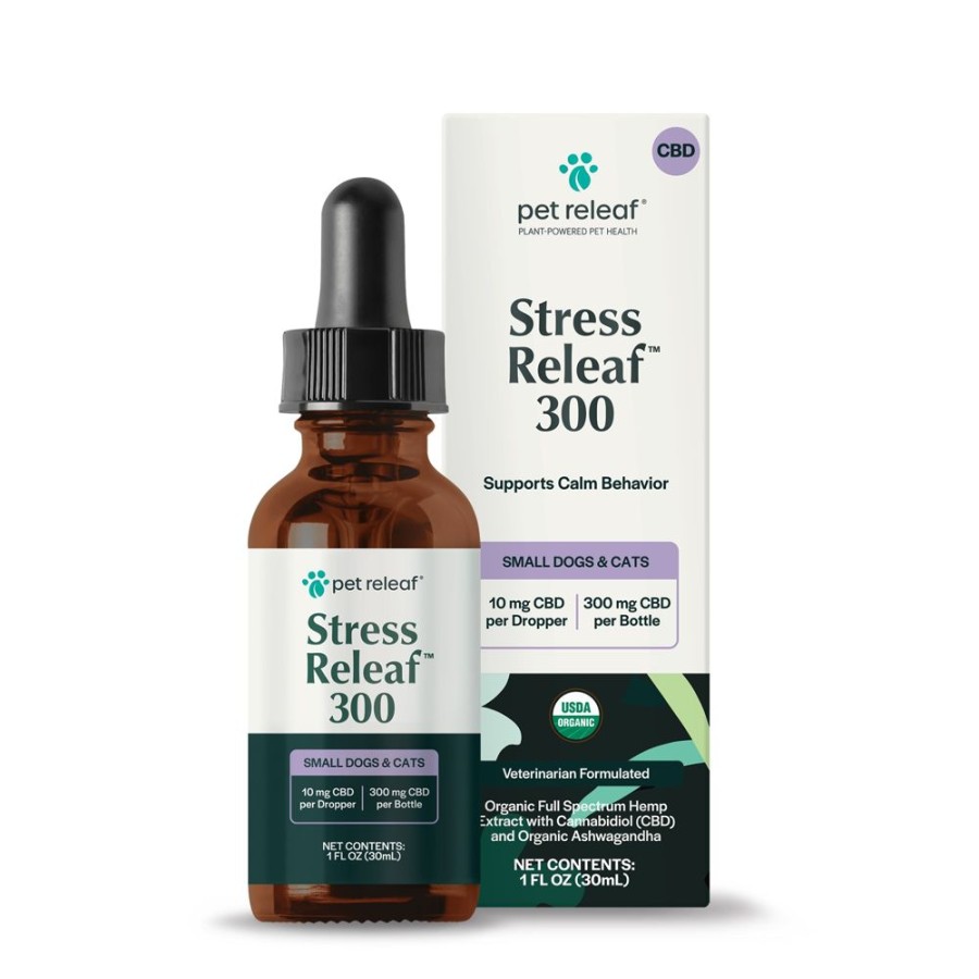 Health & Safety Pet Releaf | Pet Releaf Usda Organic Stress Releaf 300Mg Cbd Oil For Small Dogs & Cats