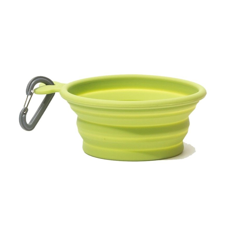 Travel Messy Mutts™ | Messy Mutts Silicone Collapsible Bowl Green