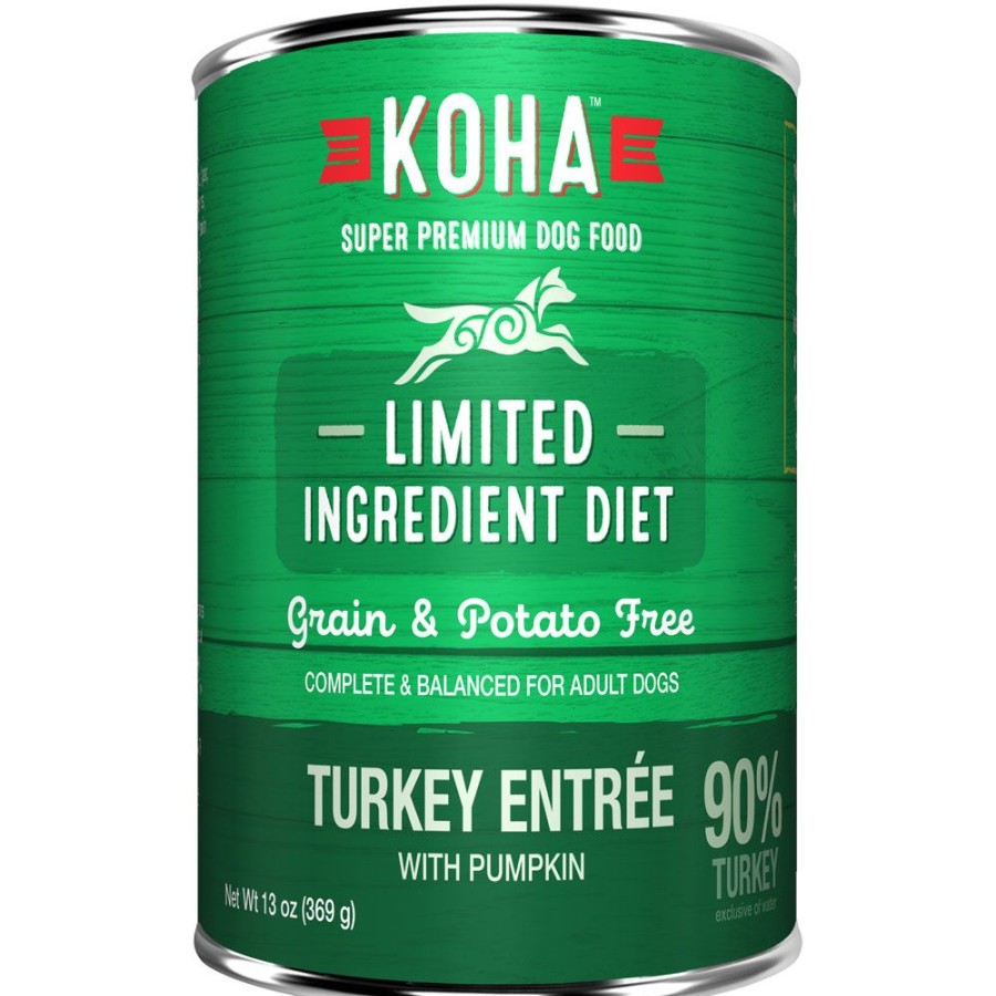 Pet Food KOHA Super Premium Pet Food | Koha 90% Turkey With Fresh Pumpkin - 13Oz Cans - Limited Ingredient Diet