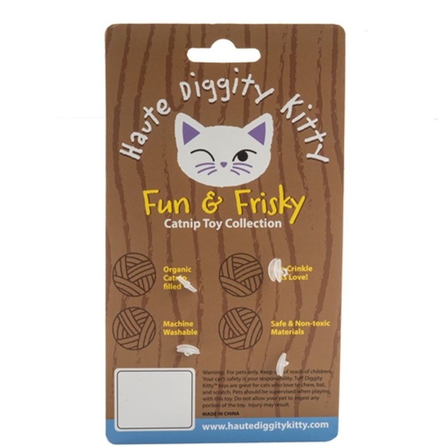 Toys & Playthings Haute Diggity Dog | Kitty Vuiton Balls (Monogram) Organic Catnip Toys By Haute Diggity Dog + Kitty