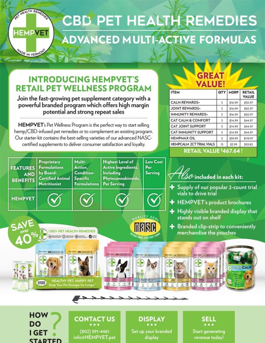 Retail Solutions HEMPVET Pet Health Remedies | Hempvet Pet Wellness Program